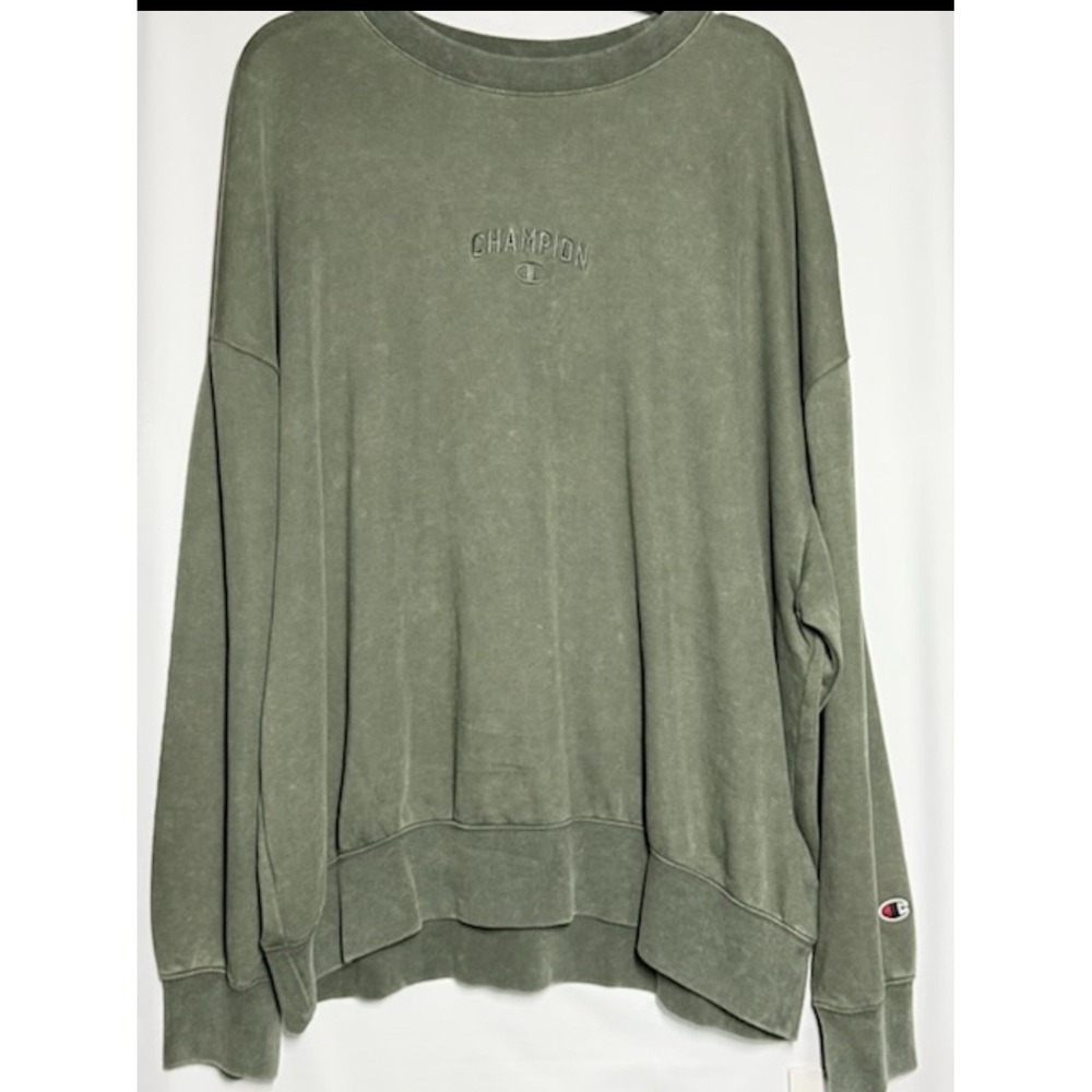 New Champion Vintage Wash Crewneck Ground Green Relaxed Loose Classic Men's XL